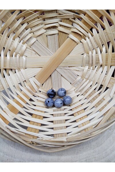 DOĞAL TAŞ DELİSİ 5 τεμάχια χιονισμένες χάντρες από φυσική πέτρα από οψιανό (8...