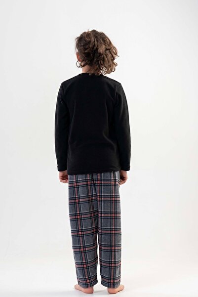 VİENETTA 201051-0217 Boy's Black Pajama Set