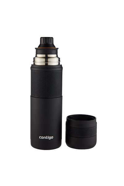 Contigo Steel Thermos with Thermal Cup 740ml Black