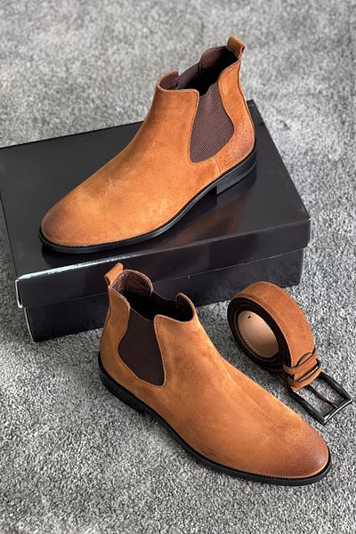 NAZEF Special Production Injection Leather Sole & Suede Leather Boots (Available in Limited Numbers)
