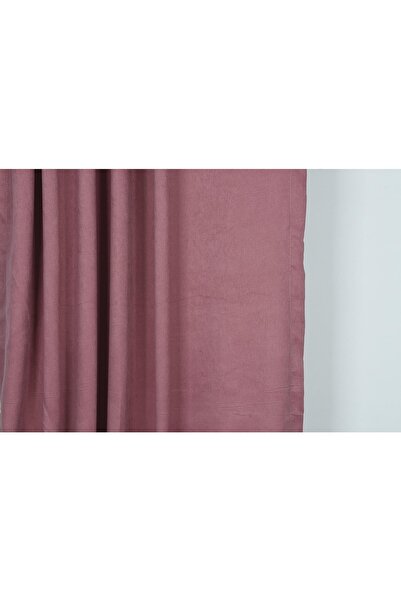 AKÇA TEKSTİL Woven Dried Rose Color (extraphore Drawstring) Single Wing Background Curtain 150x260 Cm