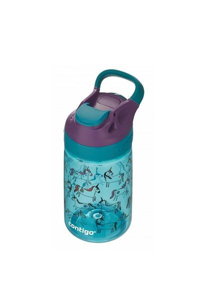 Contigo Unicorn Patterned Gizmo Sip Tritan Kids Water Bottle - 420ml Blue