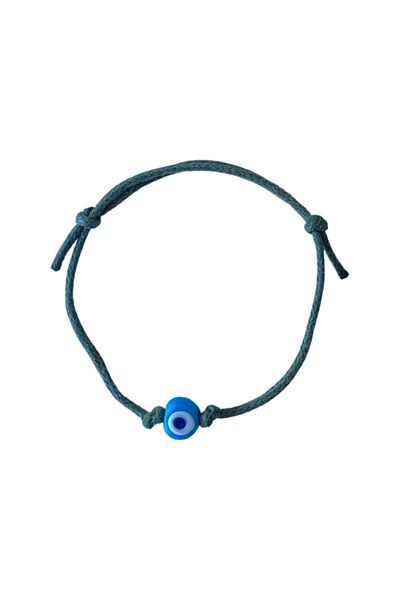 TAKI BY EKİN Turquoise Glass Evil Eye Beaded Bracelet