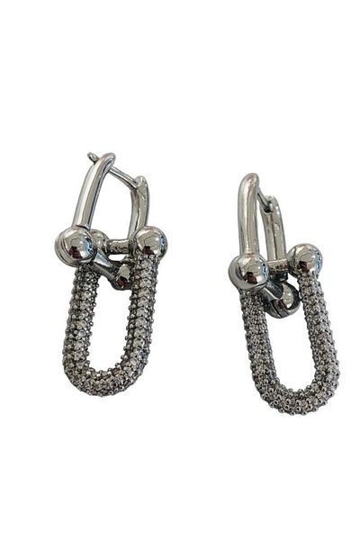 Ceso Accesories أقراط نسائية VIP مرصعة بحجر الزركون