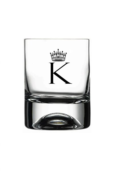 Tasarici كأس ويسكي متوج بحرف K