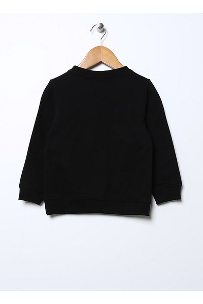 U.S. Polo Assn. Boy's Black Sweatshirt - Jellykidsk022 Plain Design