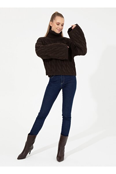 U.S. Polo Assn. Pulover pentru femei Molıs, cu gât roșu, culoare muștar