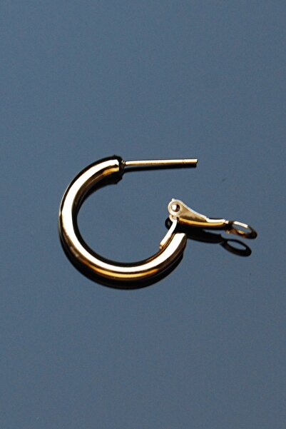 Rua Jewelry Altın Renk Boru Halka Klipsli Küpe 3mm 2x2