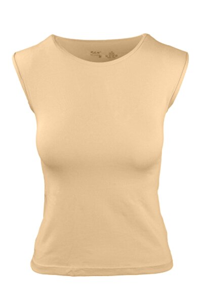 BSM Women's Nude Modal Cotton Bottoming Sleeve Tank Top
