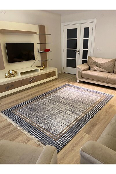 HTC HALI Dijital Baskılı Yıkanabilir Kaymaz Tabanlı Dekoratif Salon Mutfak Ve...