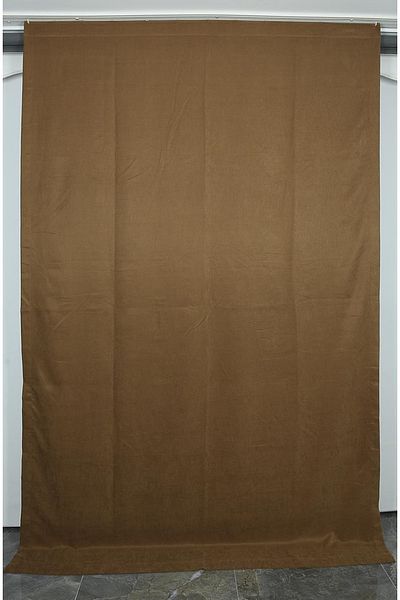 AKÇA TEKSTİL Woven Brown Color (extraphore Drawstring) Single Wing Background Curtain 150x260 Cm