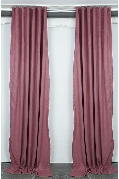 AKÇA TEKSTİL Woven Dried Rose Color (extraphore Drawstring) Single Wing Background Curtain 150x260 Cm