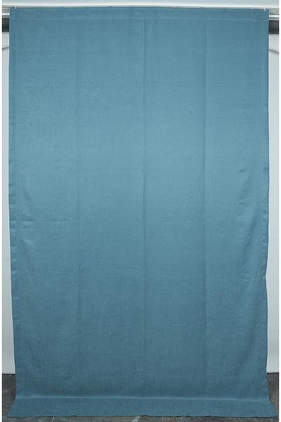 AKÇA TEKSTİL Woven Petrol Green Color (extraphore Drawstring) Single Wing Background Curtain 150x260 Cm