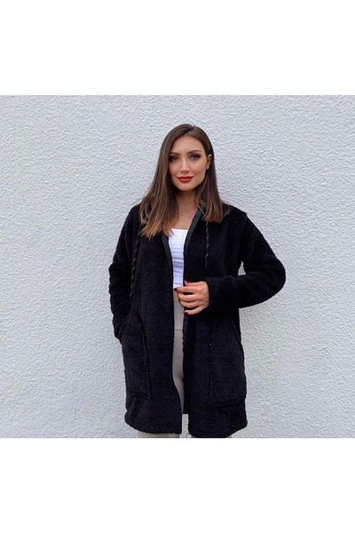 İkmal Plush Tunic Zippered Cardigan