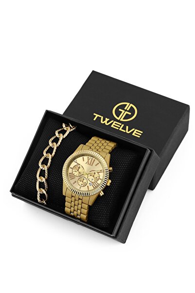 Twelve Özel Kutulu Kadın Kol Saati Ve Bileklik Kombini