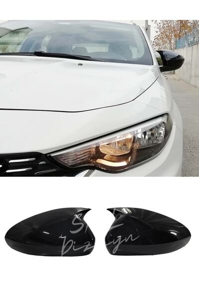 SML Dizayn Fiat Egea Hb-sedan 2015-2021 Batman-yarasa Ayna Kapağı (plastik) P...