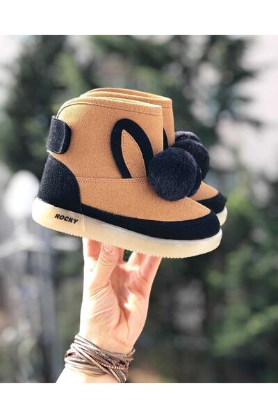 Pandalina Çocuk Bot Işıklı Ortopedik Çocuk Bot Yünlü Çocuk Bot Cırtcırtlı Çocuk Bot