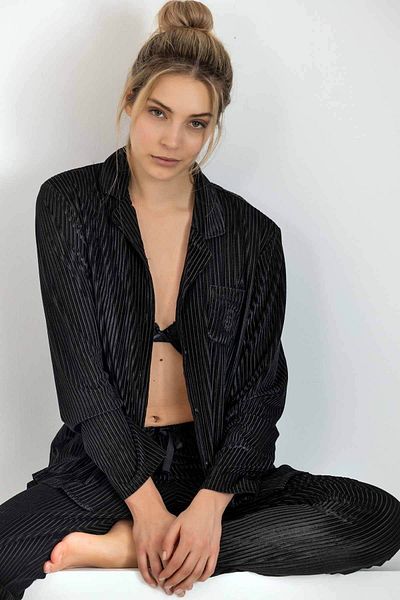 AYYILDIZ 56153 Black Pajama Set