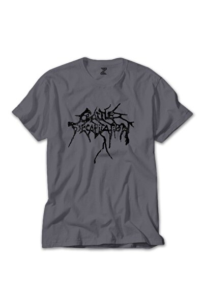 Z zepplin Siva majica sa logotipom dekapitacije stoke