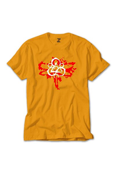 Z zepplin تي شيرت أصفر بشعار الفراشة كوهيد وكامبريا