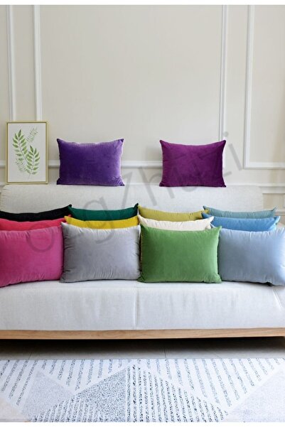 perlina home Sarı Kırlent Kılıfı 50x70 Cm