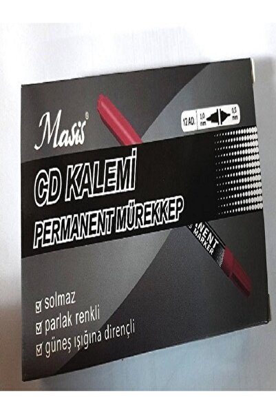 Masis Cd Kalemi , Çift Taraflı , Ince Kalın 12'li Kutu