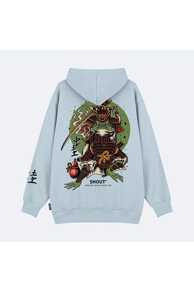 Shout Oversize Limited Edition Samurai Frog Unisex Hoodie