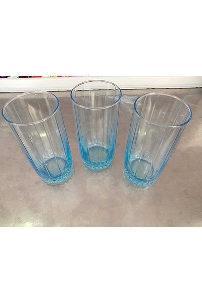 Paşabahçe 420765 Leia Turquoise Soft Drink Glass Set of 3