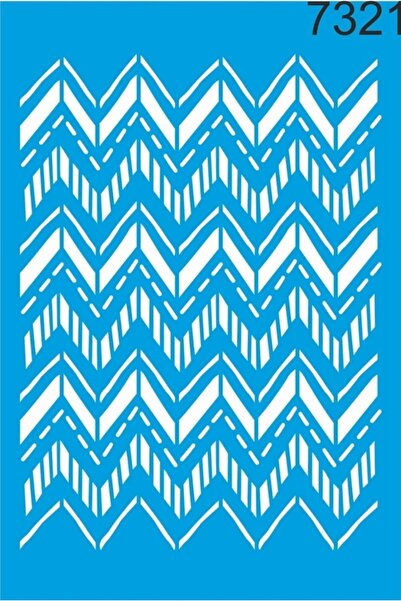DERYA DESİNG ART Zigzag Pattern Stencil Stencil St7321 20X30 cm