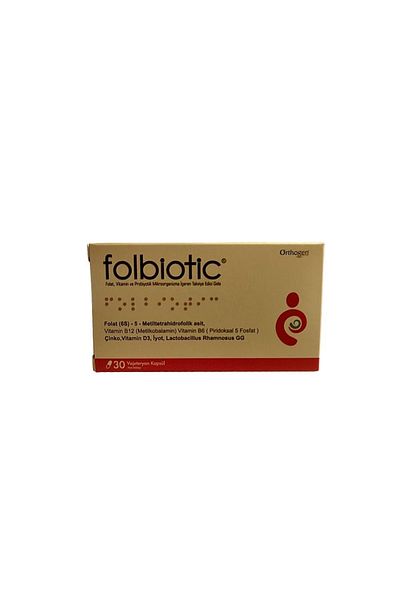 Orthogen Foods Supplement with Folbiotic Folate, Vitamins and Probiotics 30 Capsules