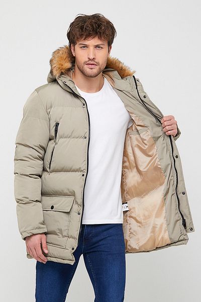 Weyeze Removable Fur Puffer Jacket Ab-k50082