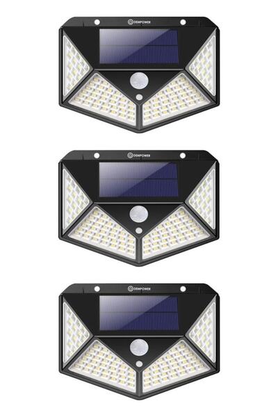 DEMPOWER Dp-71 100 Ledli Hareket Sensörlü Güneş Enerjisiyle Çalışan Su Geçirm...