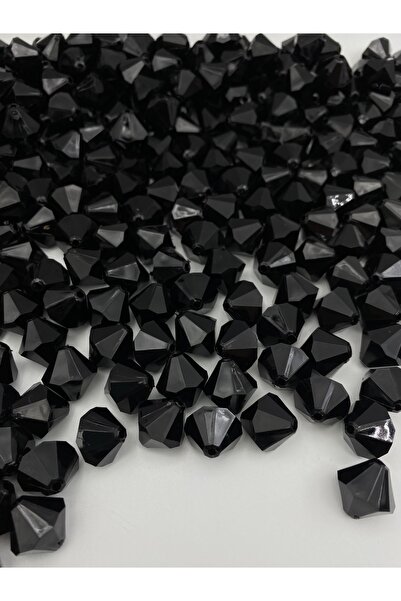Hedef Bijuteri 16 مللي متر هرم أسود اللون نموذج خرز أكريليك ، مجوهرات ، خرز ل...