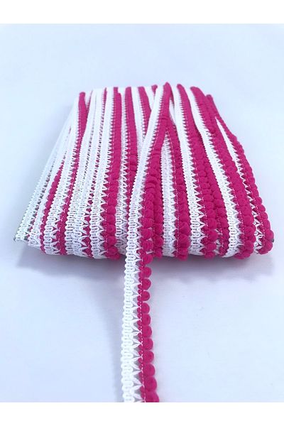 Hobigram 5 Meters Packaging Fuchsia White Water Stone for Ornament Edge Trim – Decorative Ribbon, Stylish Design – Deko