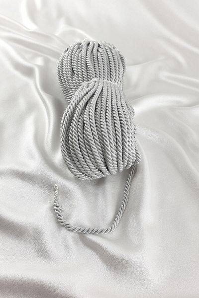 Hobigram Cord Rope Gray Color 8 mm 20 Meters for Making Supla – Decorative Ribbon, Stylish Design, Women's Accessory