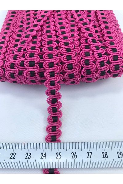 Hobigram 5 Meters Fuchsia Black Checkered Water Stone for Packaging Ornament Edge Ornament – Decorative Ribbon, Stylish Design