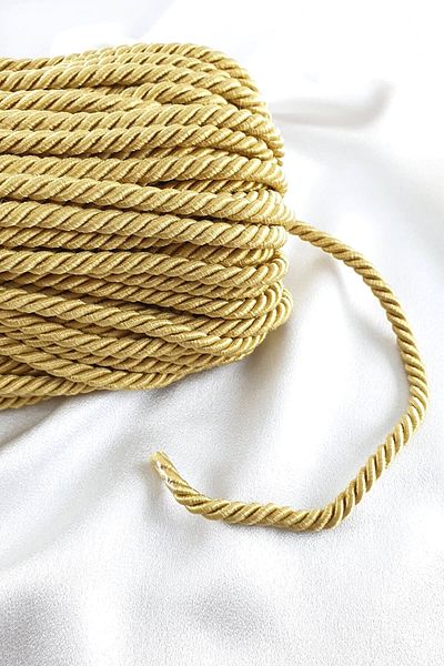 Hobigram Cord Rope Mustard Yellow 8 mm 20 Meters for Making Supla – Decorative Strip, Stylish Design – Decorative
