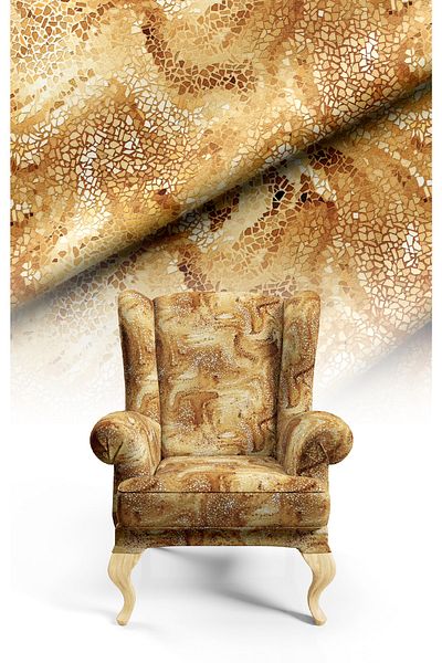 CANİLA Digital Printed Linen Look Upholstery Sofa Fabric, Throw Pillow, Cushion Covering. Premium Fabric