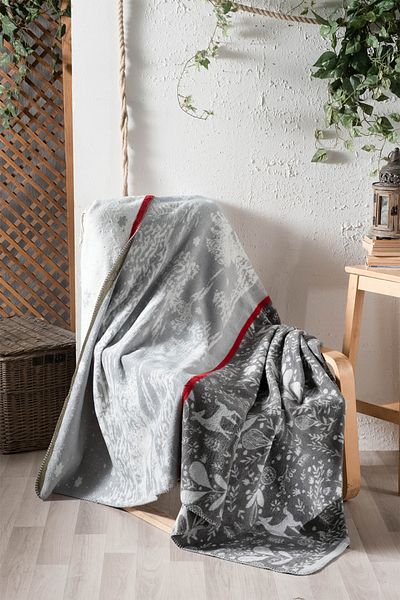 Sarev Dolce Gray Double Cotton Blanket
