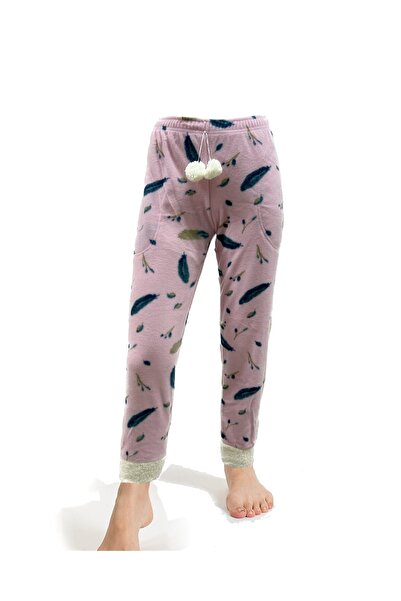 CALİA بيجامة شتوية من الصوف للنساء مع جيوب سفلية