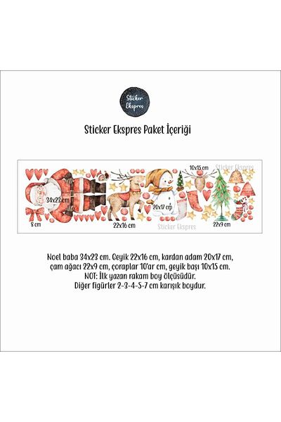 Sticker Ekspres Set de autocolante pentru uși de perete din sticlă de Crăciun, cerb, om de zăpadă și figurine de iarnă