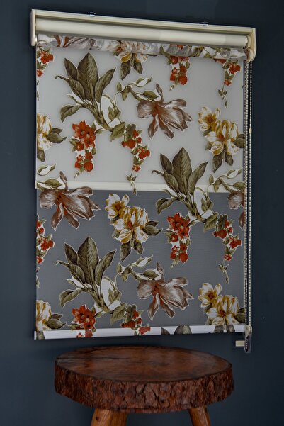 HLMSTOR Çift Mekanizmalı Tül Stor Perde Bo-104 Özel Üretim,alüminyum Kasalı