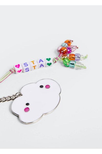 MANGO Kids Inel de culoare argintie pentru copii