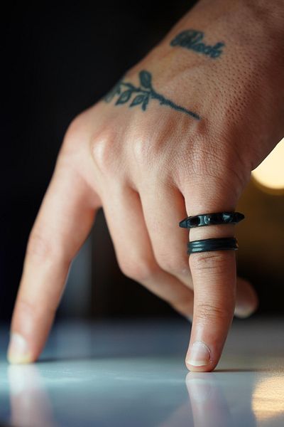 The Collection Spiked Dog Leash Model Style Adjustable Black Ring