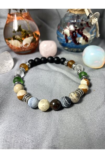 Padore Accessory اليشم العقيق العقيق العقيق - سوار للجنسين من الحجر الطبيعي، ...