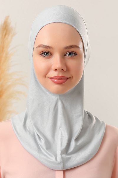 Melodi Scarf Gray Hijab Hijab - Women's Sports Bonnet, Neck Collar