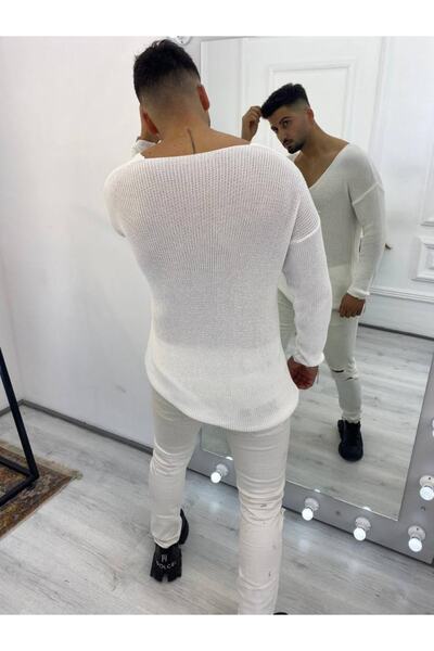 elkumoda Пуловер Голям трикотаж Широк широк пуловер