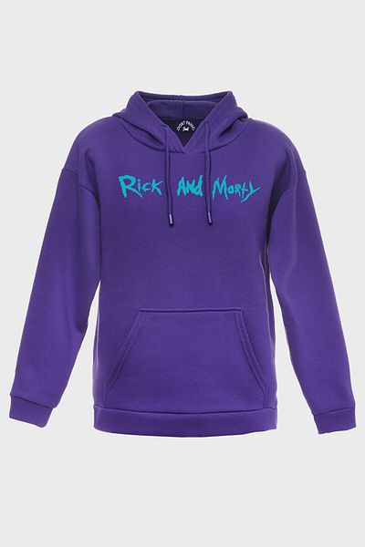 DEEPSENCE Purple Unisex Hooded Sweatshirt - Rıckandmorty