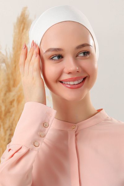 Melodi Scarf Hijab Practical Slip On Bonnet White