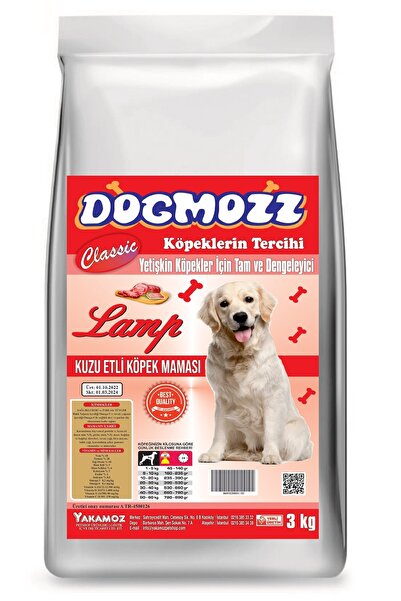 Genel Markalar Classic Kuzulu Yetişkin Köpek Maması 3 Kg